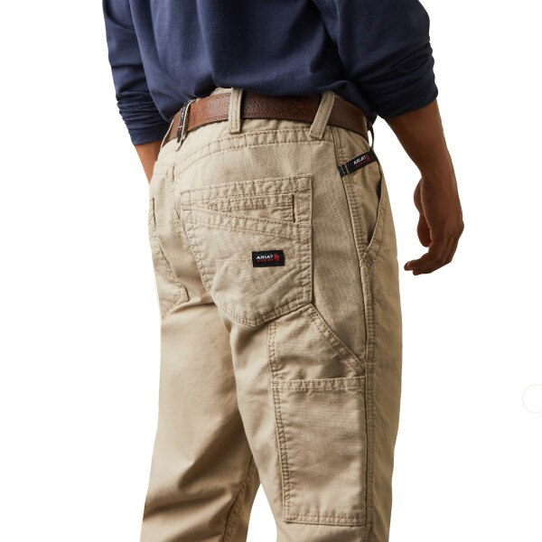 Ariat FR M4 Relaxed Workhorse Boot Cut Pant in Khaki